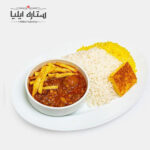 چلو خورشت قیمه سیب زمینی